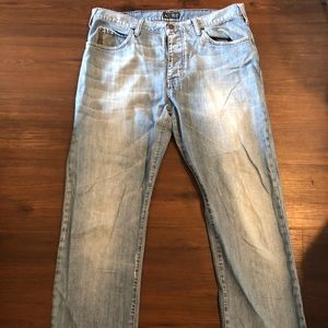 ARMANI light wash menβs jeans